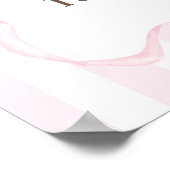 ミルクとクッキーのピンクの誕生日パーティー歓迎サイン ポスター (角)