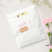 ミルクとクッキーのピンクの誕生日パーティー フェイバーバッグ (封をした状態)