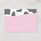 ミルクとクッキーのピンクの赤ちゃんシャワーおむつラッフル エンクロージャーカード (裏面)