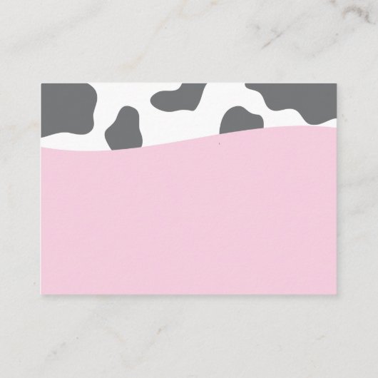 ミルクとクッキーのピンクの赤ちゃんシャワーおむつラッフル エンクロージャーカード (裏面)