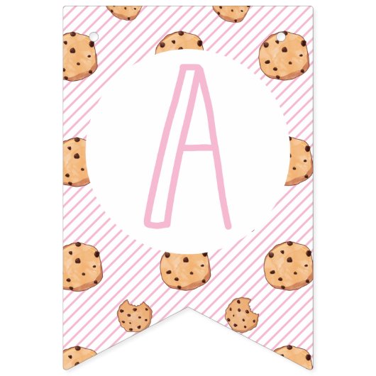 ミルクとクッキーのピンク誕生日 バンティングフラッグ (第3の旗)