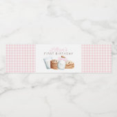 ミルクとクッキーのピンク誕生日 ペットボトルラベル (シングルラベル)