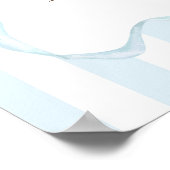 ミルクとクッキーのブルーバースデーパーティー歓迎サイン ポスター (角)