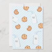 ミルクとクッキーのブルーベビーシャワー 招待状 (裏面)