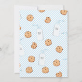 ミルクとクッキーのブルーボーイファースト誕生日 招待状 (裏面)