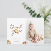 ミルクとクッキーの最初の誕生日パーティーの写真 サンキューカード (スタンド正面)