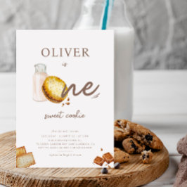 ミルクとクッキーの最初の誕生日パーティーの招待 招待状