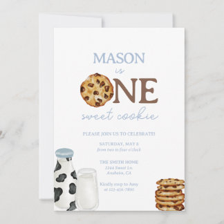 ミルクとクッキーの最初の誕生日パーティーへの招待 招待状