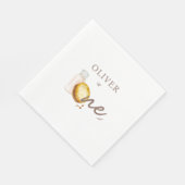 ミルクとクッキーの最初の誕生日パーティー スタンダードランチョンナプキン (角)