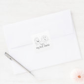 ミルクとクッキーの最高の友達BFFフレンドシップアート スクエアシール (封筒)