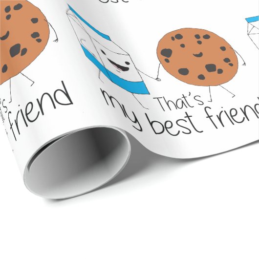 ミルクとクッキーの最高の友達BFFフレンドシップアート ラッピングペーパー (ロールコーナー)