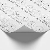 ミルクとクッキーの最高の友達BFFフレンドシップアート ラッピングペーパー (角)