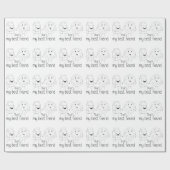 ミルクとクッキーの最高の友達BFFフレンドシップアート ラッピングペーパー (フラット)