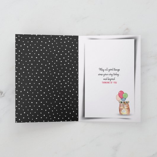 ミルクとクッキーの水玉模様 カード (内部)