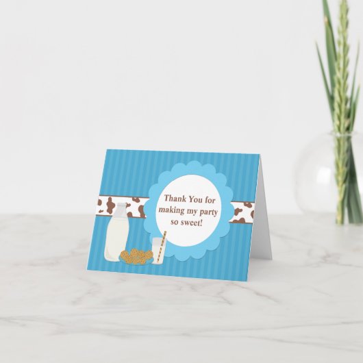 ミルクとクッキーの誕生日パーティーありがとう サンキューカード (正面)