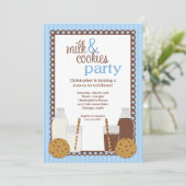 ミルクとクッキーの誕生日パーティーの招待 招待状 (スタンド正面)