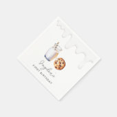 ミルクとクッキーの誕生日パーティー スタンダードカクテルナプキン (角)