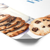 ミルクとクッキーの誕生日写真マイルストーンのサイン ポスター (角)