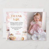 ミルクとクッキーの誕生日写真 サンキューカード (正面)