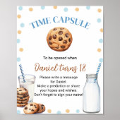 ミルクとクッキーの誕生日時間カプセルの標識 ポスター (正面)