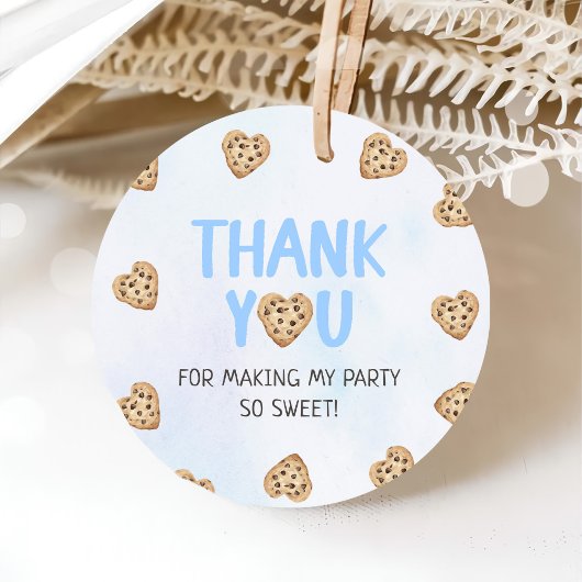 ミルクとクッキーの青い最初の誕生日パーティー フェイバータグ