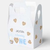 ミルクとクッキーの青い最初の誕生日パーティー フェイバーボックス (オープン)