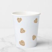 ミルクとクッキーの青い最初の誕生日パーティー 紙コップ (裏面)