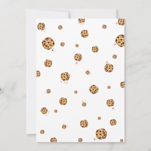 ミルクとクッキーはピンクの誕生日パーティーをクラムピンク 招待状 (裏面)