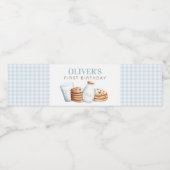 ミルクとクッキーブルー誕生日 ペットボトルラベル (シングルラベル)