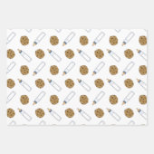 ミルクとクッキーベビーボトルシャワーギフトラップ ラッピングペーパーシート (正面3)