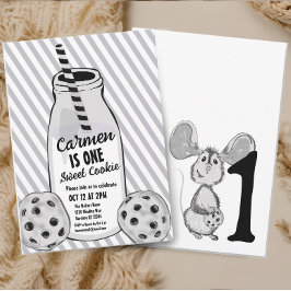 ミルクとクッキーマウスの最初の誕生日 招待状