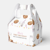 ミルクとクッキー女の子の誕生日パーティーのお願いボックス フェイバーボックス (裏面サイド)