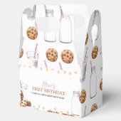 ミルクとクッキー女の子の誕生日パーティーのお願いボックス フェイバーボックス (オープン)