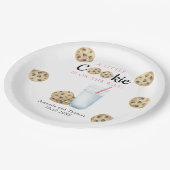 ミルクとクッキー女の子の赤ちゃんシャワー ペーパープレート (アングル)