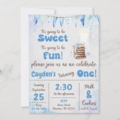 ミルクとクッキー少年の最初の誕生日パーティー 招待状 (正面)