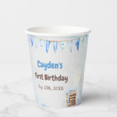 ミルクとクッキー少年の最初の誕生日パーティー 紙コップ (正面)
