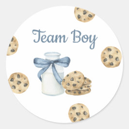 ミルクとクッキー性別リビール – チームボーイ ラウンドシール