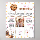 ミルクとクッキー最初の誕生日マイルストーンのポスター ポスター (正面)