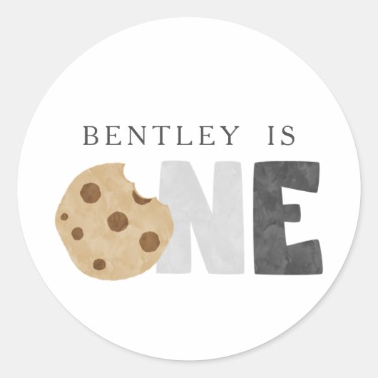 ミルクとクッキー最初の誕生日 ラウンドシール (正面)