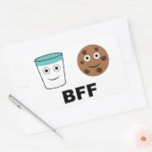 ミルクとクッキー最高のの友達は永遠 長方形シール (封筒)