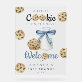 ミルクとクッキー歓迎ベビーシャワーパーティー アクリルサイン