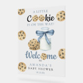 ミルクとクッキー歓迎ベビーシャワーパーティー アクリルサイン (傾斜)