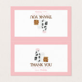 ミルクとクッキー誕生日パーティーの好意トッパーを治療 名刺 (外部フラット)