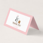 ミルクとクッキー誕生日パーティーの好意トッパーを治療 名刺 (裏面)