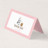 ミルクとクッキー誕生日パーティーの好意トッパーを治療 名刺 (正面)