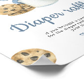 ミルクとクッキー赤ちゃんシャワーおむつラッフルゲーム ポスター (角)