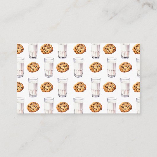 ミルクとクッキー赤ちゃんシャワーベビー エンクロージャーカード (裏面)