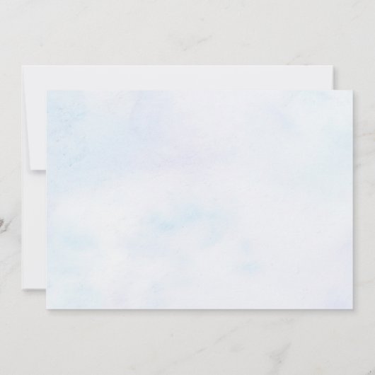 ミルクとクッキー青い男の赤ちゃんのシャワー写真 招待状 (裏面)