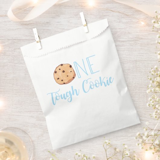 ミルクとクッキー1つタフなクッキー1日の誕生日 フェイバーバッグ (クリップ留めされた状態)