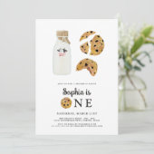 ミルクとクッキー1st誕生日 招待状 (スタンド正面)